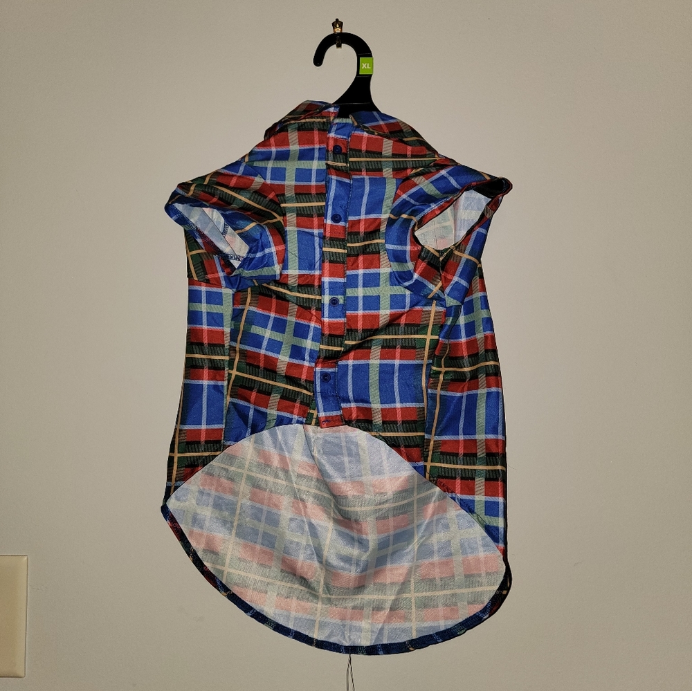 Dog faux button up shirt